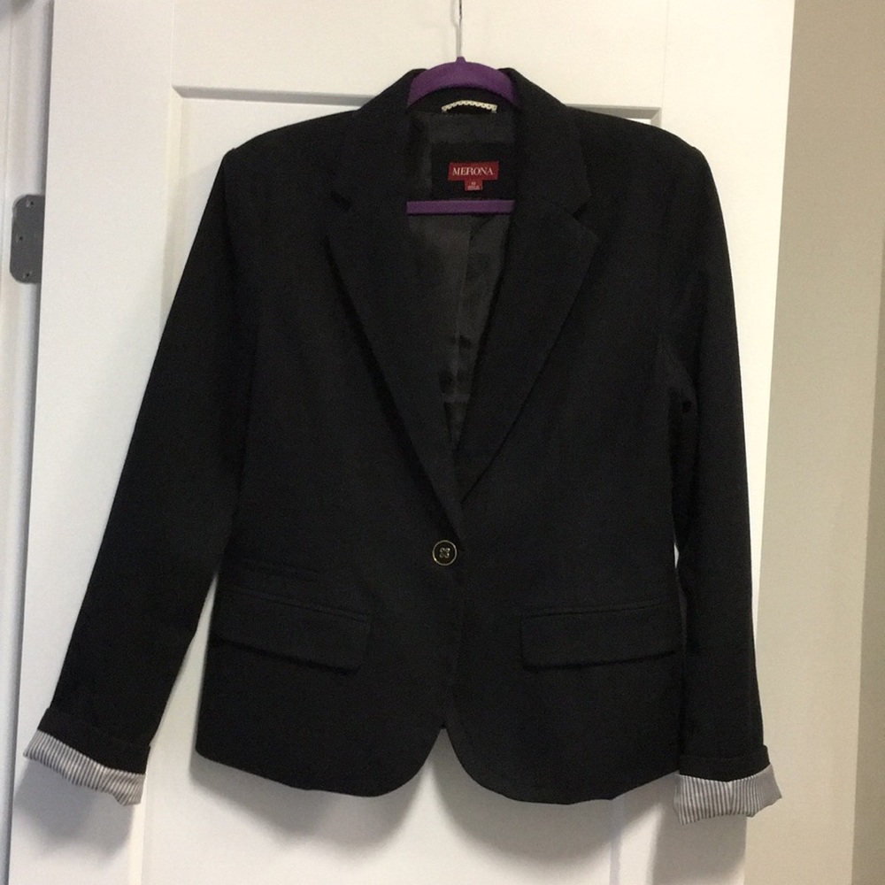 Merona fully lined black blazer